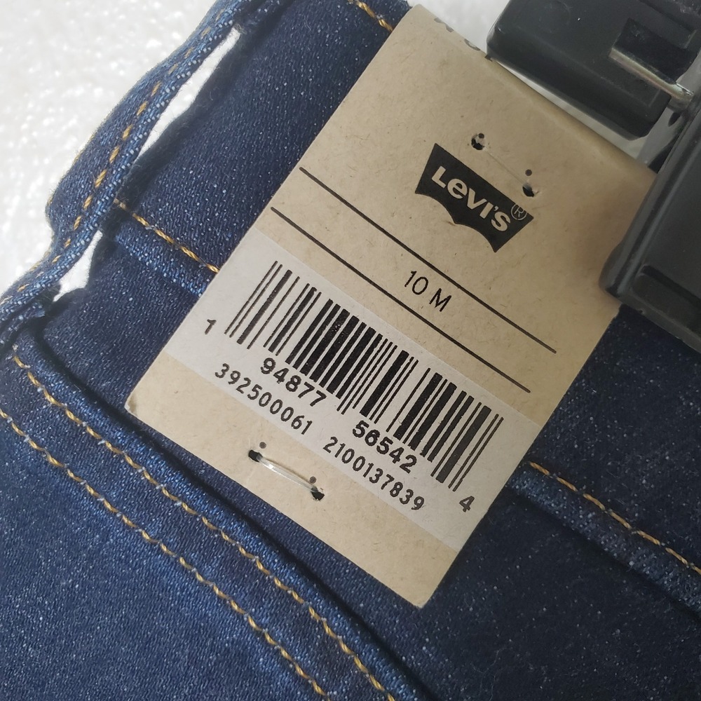Levi's Classic Straight Leg Jeans Womens 10 Dark Wash Mid Rise Stellar Stretch‎ - Picture 8 of 13